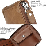 WEIXIER W98 Borsa da uomo con cerniera a portafoglio corto