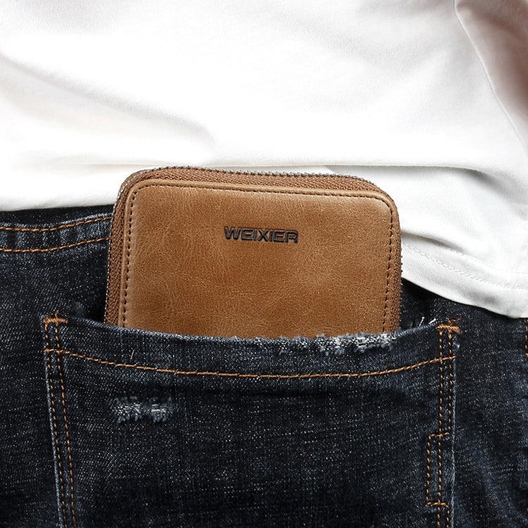 WEIXIER W98 Borsa da uomo con cerniera a portafoglio corto