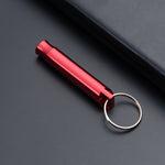 Ciondolo portachiavi da uomo con fischietto multifunzionale da 6 pezzi, Red Whistle, Black Whistle