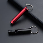Ciondolo portachiavi da uomo con fischietto multifunzionale da 6 pezzi, Red Whistle, Black Whistle