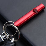 Ciondolo portachiavi da uomo con fischietto multifunzionale da 6 pezzi, Red Whistle, Black Whistle