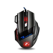 Mouse da gioco cablato IMICE X7 2400 DPI a 7 tasti con luce respiratoria colorata, lunghezza cavo: 1,8 m