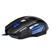 Mouse da gioco cablato IMICE X7 2400 DPI a 7 tasti con luce respiratoria colorata, lunghezza cavo: 1,8 m