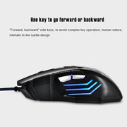 Mouse da gioco cablato IMICE X7 2400 DPI a 7 tasti con luce respiratoria colorata, lunghezza cavo: 1,8 m