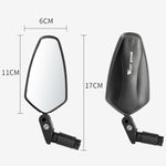 1 paio WEST BIKING Specchietto retrovisore per bicicletta Specchietto regolabile Specchietto retrovisore pieghevole per mountain bike