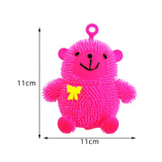 6 PCS Cartoon Light Vent Ball Sitting Bear Capelli Flash Ball Flash Palla antistress Giocattoli Orso, Colore Consegna casuale, Cartoon Light Vent Ball