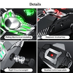 T-WOLF V10 Interfaccia USB 7 pulsanti Mouse da gioco cablato da 6400 DPI Programmazione macro personalizzata Mouse da gioco con luce respiratoria a 4 colori, Lunghezza cavo: 1,5 m
