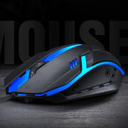 2 PCS T-WOLF V1 Interfaccia USB Mouse cablato a 3 pulsanti 1200 DPI Mouse da gioco retroilluminato a 7 colori, lunghezza cavo: 1,35 m