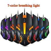 2 PCS T-WOLF V1 Interfaccia USB Mouse cablato a 3 pulsanti 1200 DPI Mouse da gioco retroilluminato a 7 colori, lunghezza cavo: 1,35 m