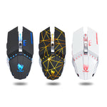Mouse da gioco da ufficio silenzioso ricaricabile wireless T-WOLF Q15 a 6 pulsanti 1600 DPI con luce respiratoria a 7 colori