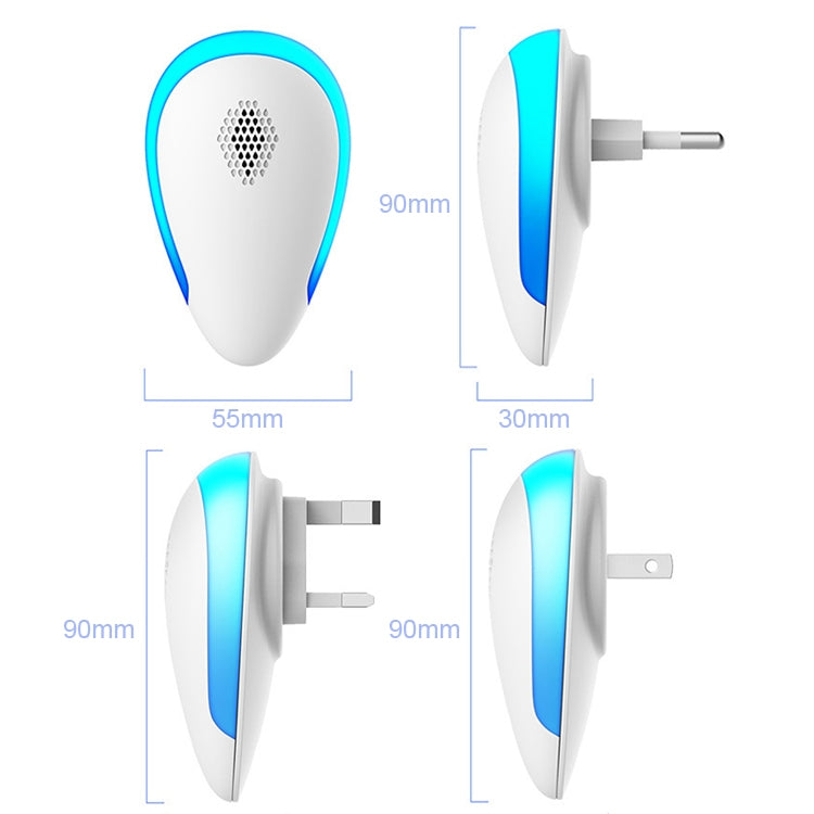 Repellente per insetti domestico ad ultrasuoni a doppia frequenza per donne incinte e bambini, US Plug, UK Plug, EU Plug