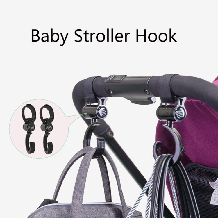 JOYREN 2 set passeggino con gancio antiscivolo e resistente, 2 Sets Stroller Hook