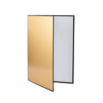 2 pezzi di diffusore di luce pieghevole in cartone A4 piegato per fotografia, A4 Cardboard Silver, A4 Cardboard Gold