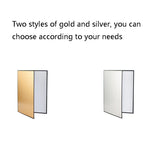 2 pezzi di diffusore di luce pieghevole in cartone A4 piegato per fotografia, A4 Cardboard Silver, A4 Cardboard Gold