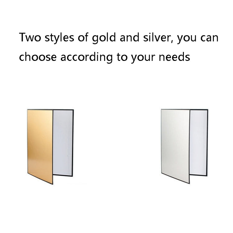 2 pezzi di diffusore di luce pieghevole in cartone A4 piegato per fotografia, A4 Cardboard Silver, A4 Cardboard Gold