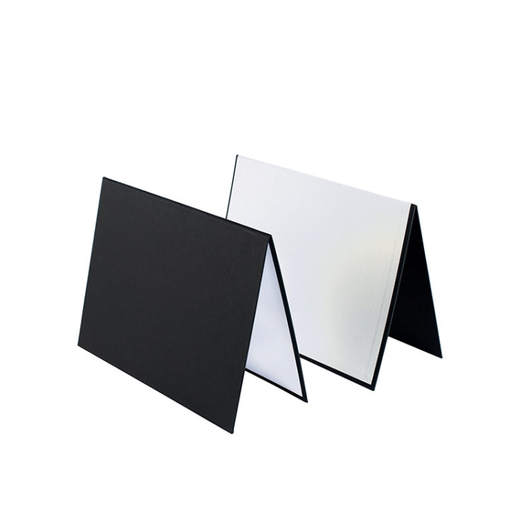 2 pezzi di diffusore di luce pieghevole in cartone A4 piegato per fotografia, A4 Cardboard Silver, A4 Cardboard Gold