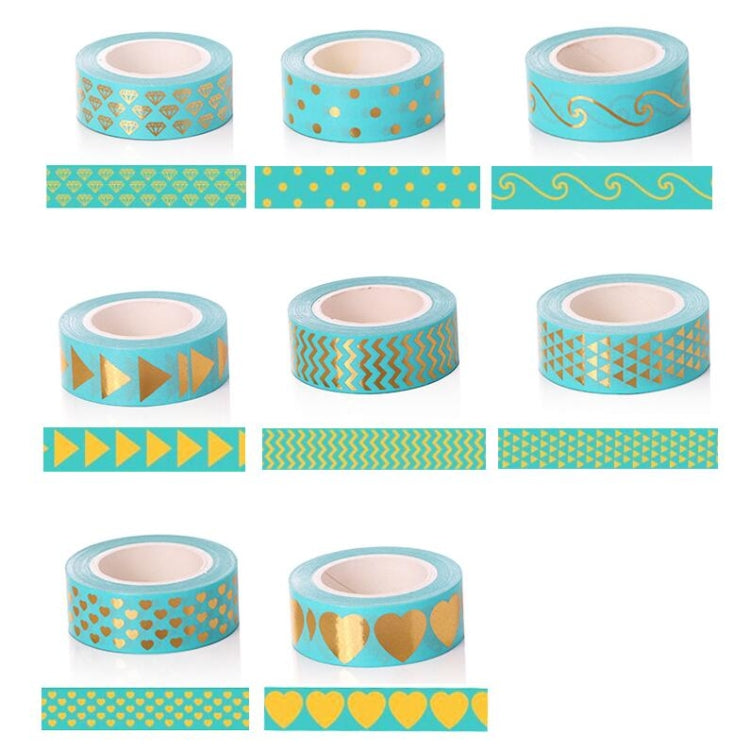 8 Rotoli / Set Semplice materiale di base per timbrare il nastro di carta Adesivo per la decorazione del registro delle mani, 8 Rolls / Set