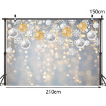 2.1m X 1.5m Christmas Ball Snowflake Party Decorativo Fotografia Sfondo, Christmas Ball