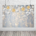 2.1m X 1.5m Christmas Ball Snowflake Party Decorativo Fotografia Sfondo, Christmas Ball