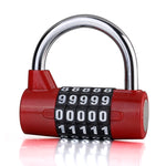 Lucchetto per porta della cassetta degli attrezzi con password per armadietti da palestra di grandi dimensioni con combinazione a 5 cifre, 5 Digit (Blue), 5 Digit (Red), 5 Digit (Black), 5 Digit (Silver)
