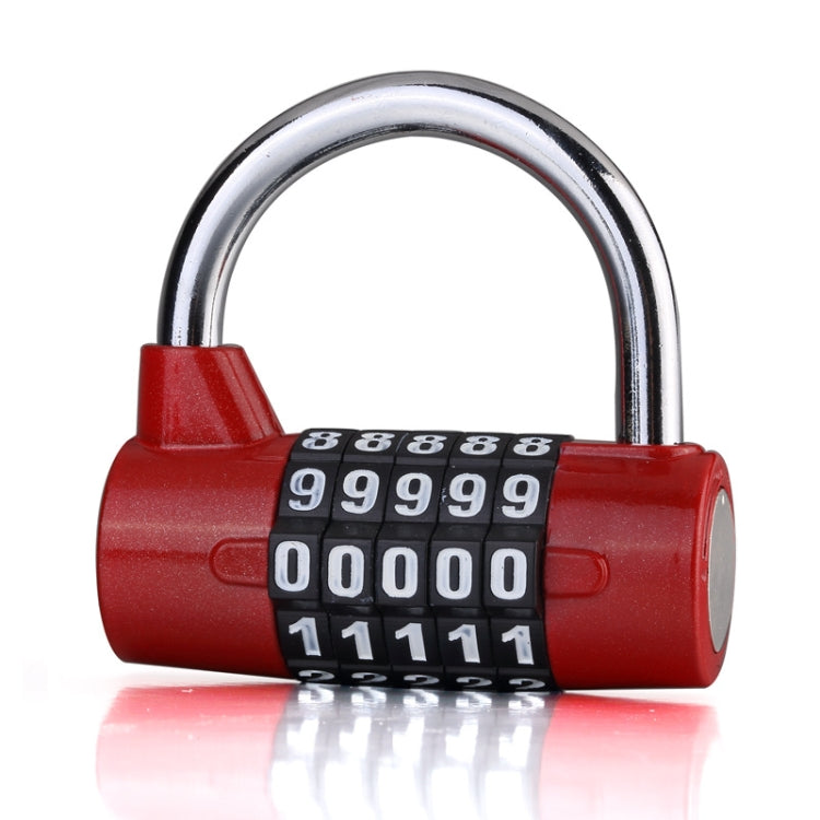 Lucchetto per porta della cassetta degli attrezzi con password per armadietti da palestra di grandi dimensioni con combinazione a 5 cifre, 5 Digit (Blue), 5 Digit (Red), 5 Digit (Black), 5 Digit (Silver)