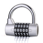 Lucchetto per porta della cassetta degli attrezzi con password per armadietti da palestra di grandi dimensioni con combinazione a 5 cifre, 5 Digit (Blue), 5 Digit (Red), 5 Digit (Black), 5 Digit (Silver)