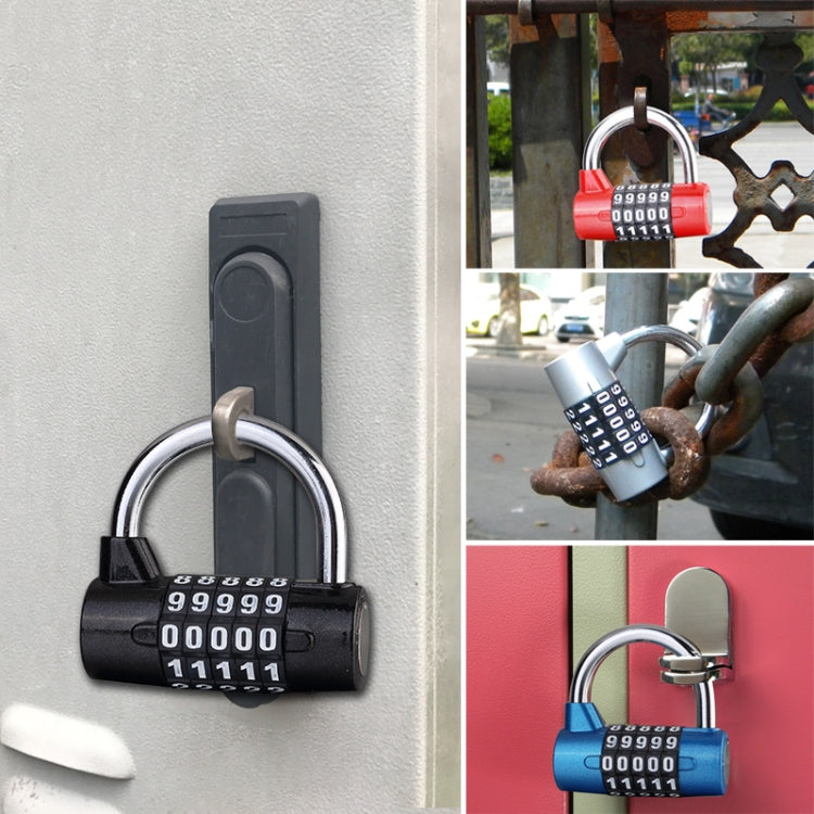 Lucchetto per porta della cassetta degli attrezzi con password per armadietti da palestra di grandi dimensioni con combinazione a 5 cifre, 5 Digit (Blue), 5 Digit (Red), 5 Digit (Black), 5 Digit (Silver)