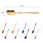 3 pezzi di forchetta per noodle istantanei in acciaio inossidabile, coltello multiuso a forma di V, forchetta e cucchiaio, stoviglie tutto in uno, Fork Spoon (Silver), Fork Spoon (Gold), Fork Spoon (Rose Gold), Fork Spoon (Black), Fork Spoon (Blue)    ...
