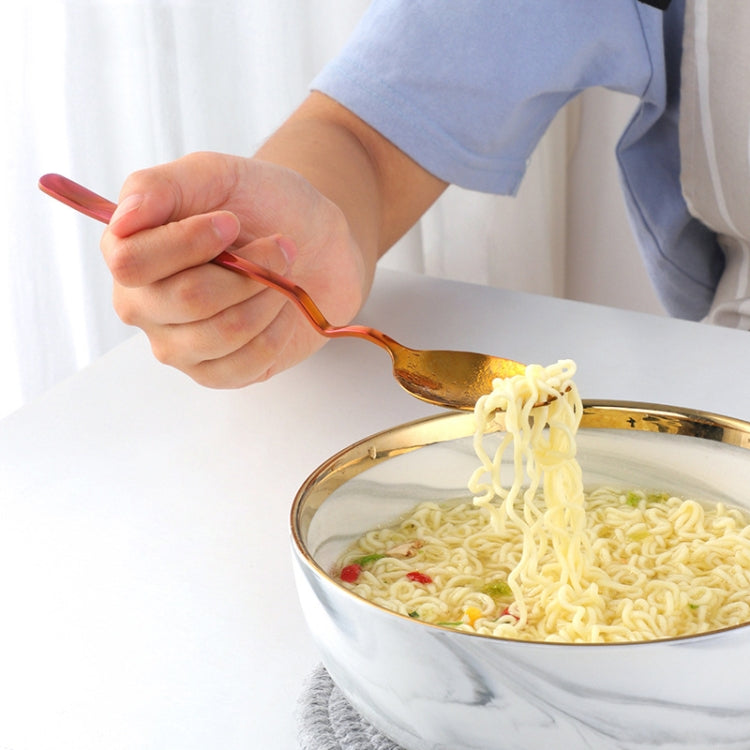 3 pezzi di forchetta per noodle istantanei in acciaio inossidabile, coltello multiuso a forma di V, forchetta e cucchiaio, stoviglie tutto in uno, Fork Spoon (Silver), Fork Spoon (Gold), Fork Spoon (Rose Gold), Fork Spoon (Black), Fork Spoon (Blue)    ...