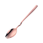 3 pezzi di forchetta per noodle istantanei in acciaio inossidabile, coltello multiuso a forma di V, forchetta e cucchiaio, stoviglie tutto in uno, Fork Spoon (Silver), Fork Spoon (Gold), Fork Spoon (Rose Gold), Fork Spoon (Black), Fork Spoon (Blue)    ...
