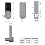 Armadietto in acciaio con foro aperto Armadietto per schedari Serratura elettronica Cassetto Cassetta postale Serratura con password per porta dell'armadietto della palestra, 20mm, 30mm