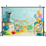 Sfondo fotografico per decorazioni per feste di compleanno in stoffa da 2,1 x 1,5 m