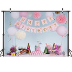 Sfondo fotografico per decorazioni per feste di compleanno in stoffa da 2,1 x 1,5 m