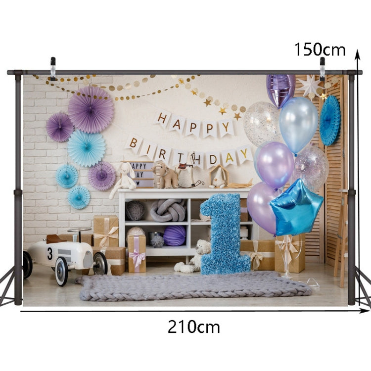 Sfondo fotografico per decorazioni per feste di compleanno in stoffa da 2,1 x 1,5 m