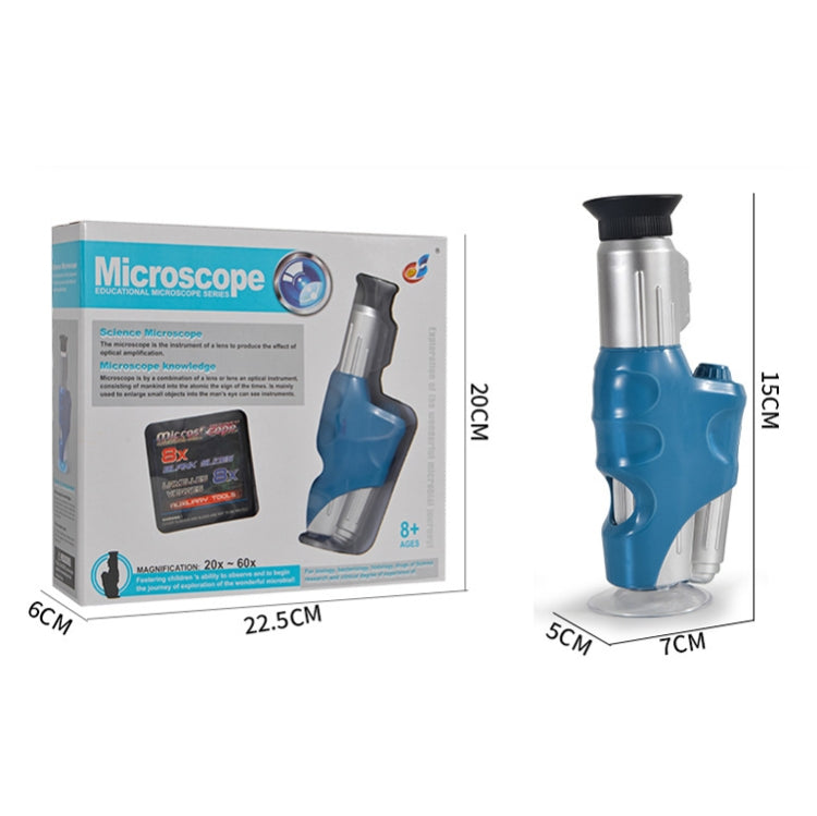 Microscopio portatile 20X-60X per bambini con luce LED