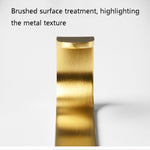 Gancio per appendere in metallo senza perforazione, in ottone color oro, 4 pezzi, specificazione:, Small, Large