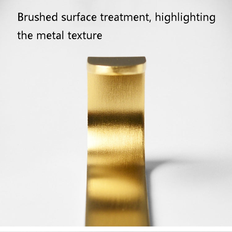 Gancio per appendere in metallo senza perforazione, in ottone color oro, 4 pezzi, specificazione:, Small, Large