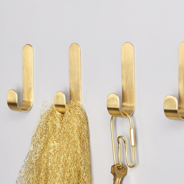 Gancio per appendere in metallo senza perforazione, in ottone color oro, 4 pezzi, specificazione:, Small, Large