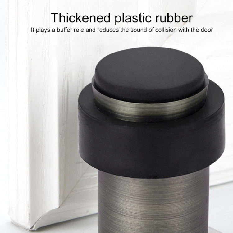 2 PCS Ingranaggio per porta anti-collisione in gomma Punzonatura per porta rotonda in acciaio inossidabile Resistente per porta cilindrica a forma di pavimento per la casa, 46mm Punch, 60mm Punch, 80mm Punch, 46mm Punch-free, 60mm Punch-free           ...