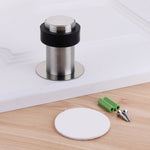 2 PCS Ingranaggio per porta anti-collisione in gomma Punzonatura per porta rotonda in acciaio inossidabile Resistente per porta cilindrica a forma di pavimento per la casa, 46mm Punch, 60mm Punch, 80mm Punch, 46mm Punch-free, 60mm Punch-free           ...