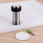 2 PCS Ingranaggio per porta anti-collisione in gomma Punzonatura per porta rotonda in acciaio inossidabile Resistente per porta cilindrica a forma di pavimento per la casa, 46mm Punch, 60mm Punch, 80mm Punch, 46mm Punch-free, 60mm Punch-free           ...