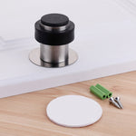 2 PCS Ingranaggio per porta anti-collisione in gomma Punzonatura per porta rotonda in acciaio inossidabile Resistente per porta cilindrica a forma di pavimento per la casa, 46mm Punch, 60mm Punch, 80mm Punch, 46mm Punch-free, 60mm Punch-free           ...