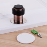 2 PCS Ingranaggio per porta anti-collisione in gomma Punzonatura per porta rotonda in acciaio inossidabile Resistente per porta cilindrica a forma di pavimento per la casa, 46mm Punch, 60mm Punch, 80mm Punch, 46mm Punch-free, 60mm Punch-free           ...