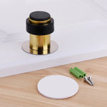 2 PCS Ingranaggio per porta anti-collisione in gomma Punzonatura per porta rotonda in acciaio inossidabile Resistente per porta cilindrica a forma di pavimento per la casa, 46mm Punch, 60mm Punch, 80mm Punch, 46mm Punch-free, 60mm Punch-free           ...
