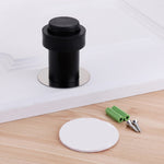 2 PCS Ingranaggio per porta anti-collisione in gomma Punzonatura per porta rotonda in acciaio inossidabile Resistente per porta cilindrica a forma di pavimento per la casa, 46mm Punch, 60mm Punch, 80mm Punch, 46mm Punch-free, 60mm Punch-free           ...