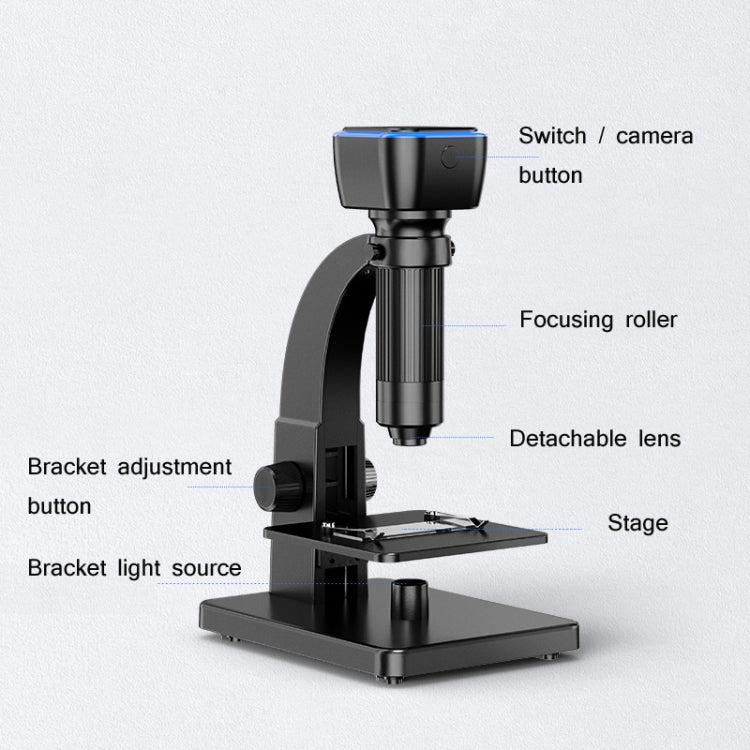 Microscopio biologico ad alto ingrandimento 2000X WIFI Lente d'ingrandimento digitale USB HD