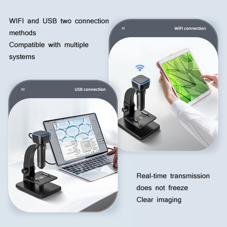 Microscopio biologico digitale 2000X WiFi USB HD