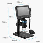 Microscopio elettronico 5 pollici 1080P HD USB con LED