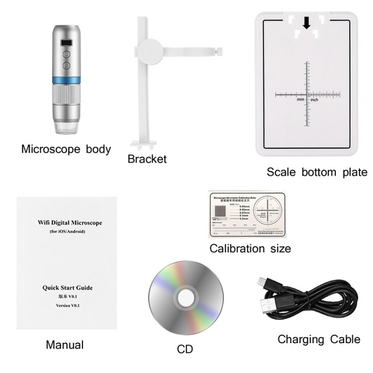 Microscopio elettronico wireless WIFI 1080P HD Lente d'ingrandimento per ispezione di manutenzione digitale