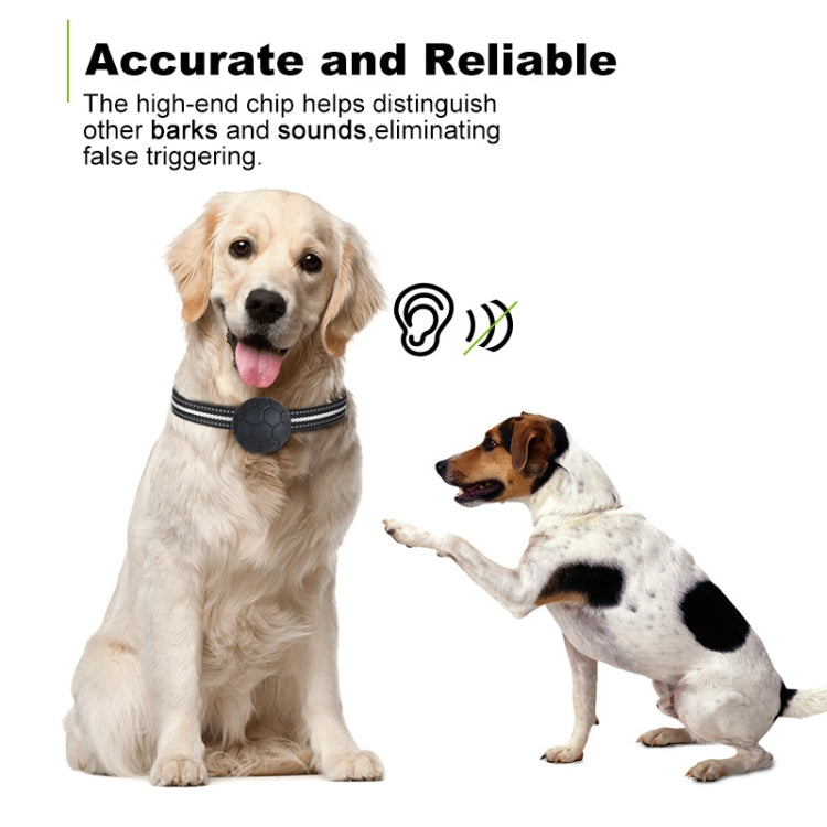 Collare per scossa elettrica antiabbaio con vibrazione sonora per cani, spina europea, EU Plug Black